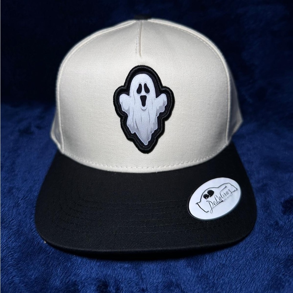 Black and cream ghost hat
